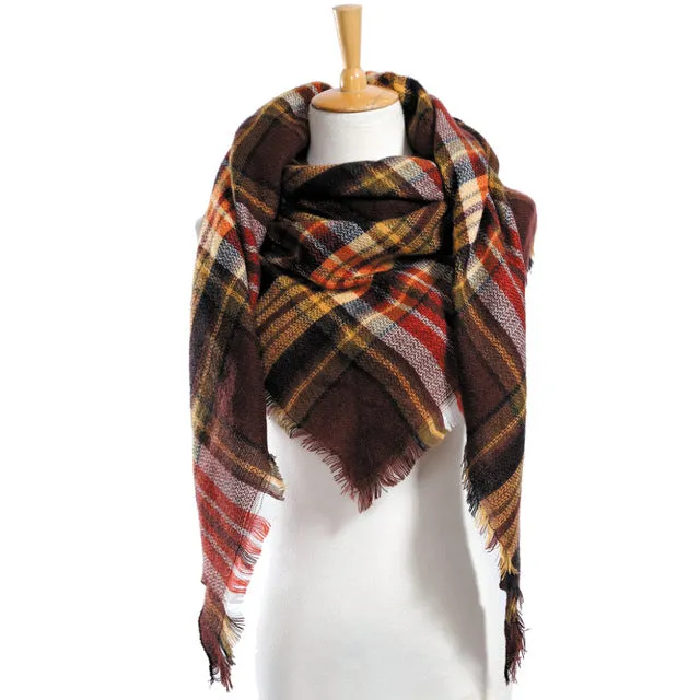 Top quality Winter Scarf Plaid Scarf Designer Unisex Acrylic Basic Shawls Women's Scarves hot sale VS051