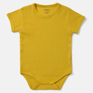 Warm Mustard Ribbed Bodysuit