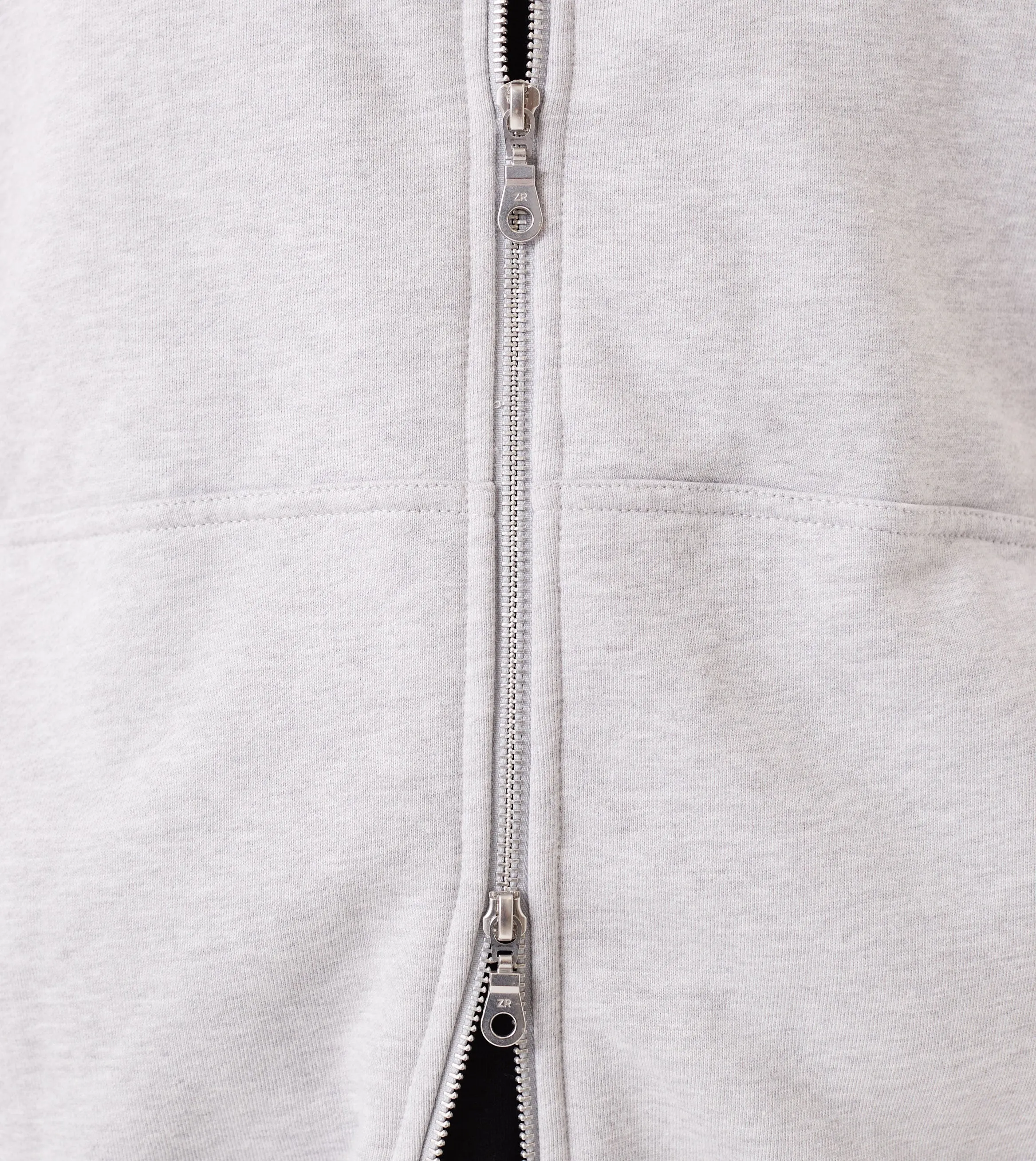 Zip Funnel Sweat Grey Marle