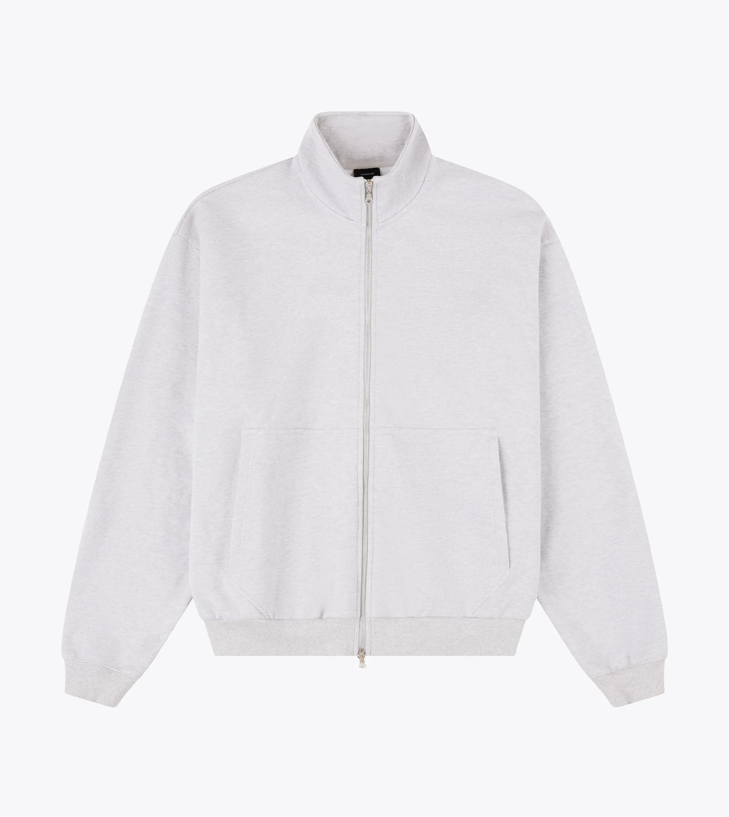 Zip Funnel Sweat Grey Marle